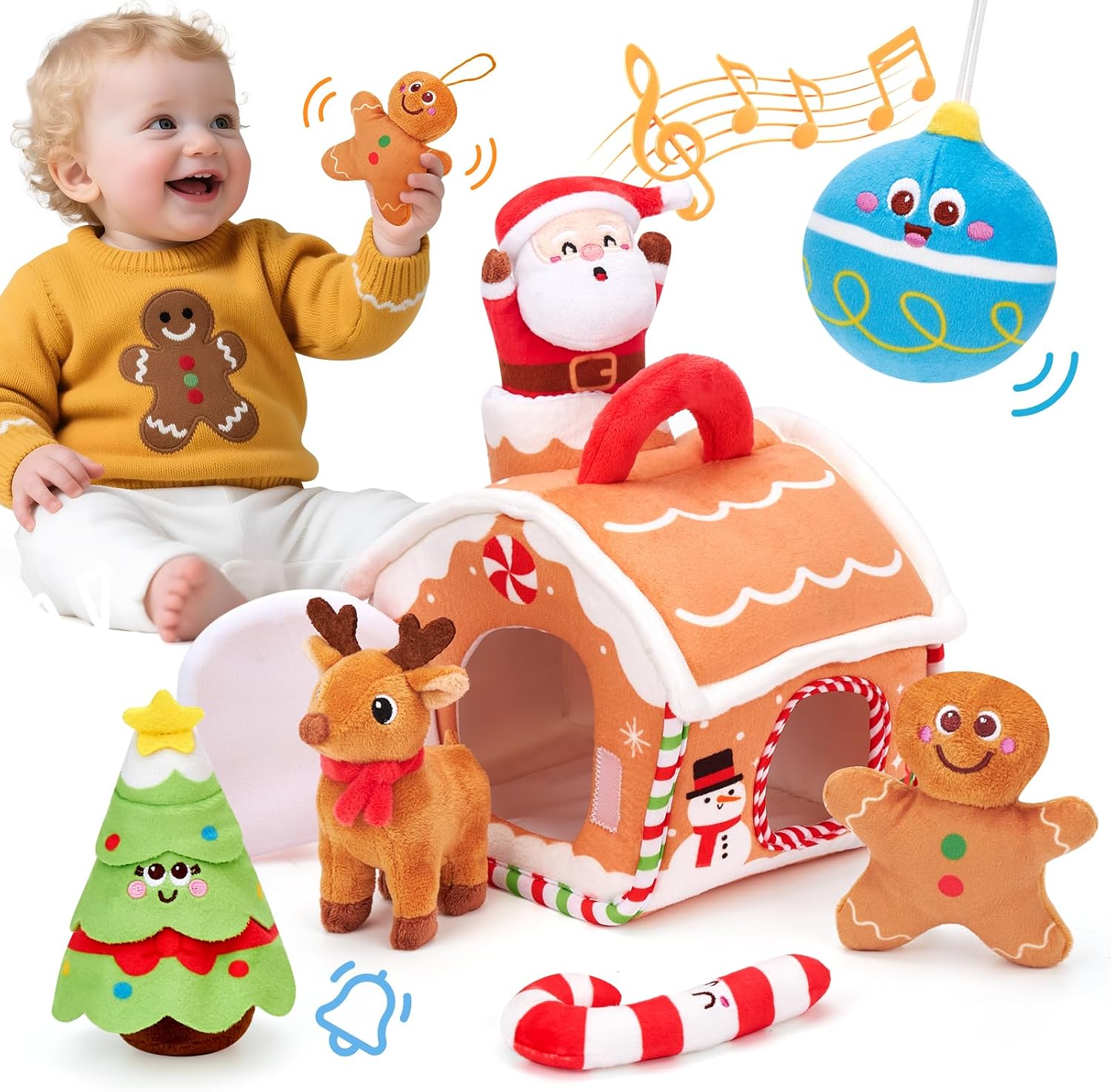 Detalle de hahaland Baby Toys 6–12 Months sensory plush