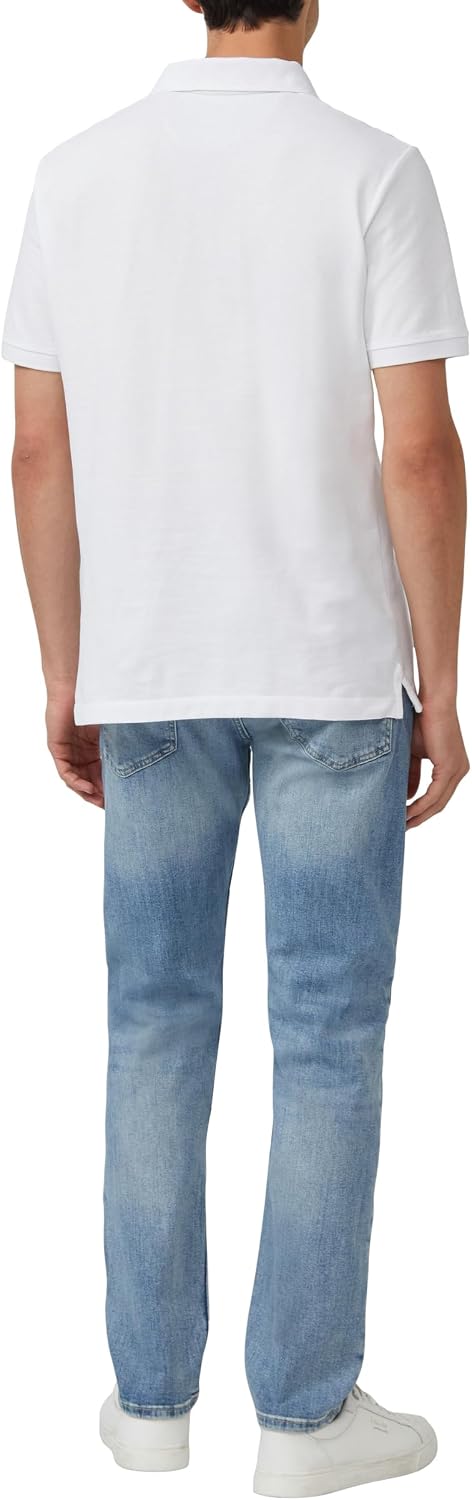 Detalle de s.Oliver Poloshirt mit kleinem Label-Print – Regular Fit, Piqué-Baumwolle