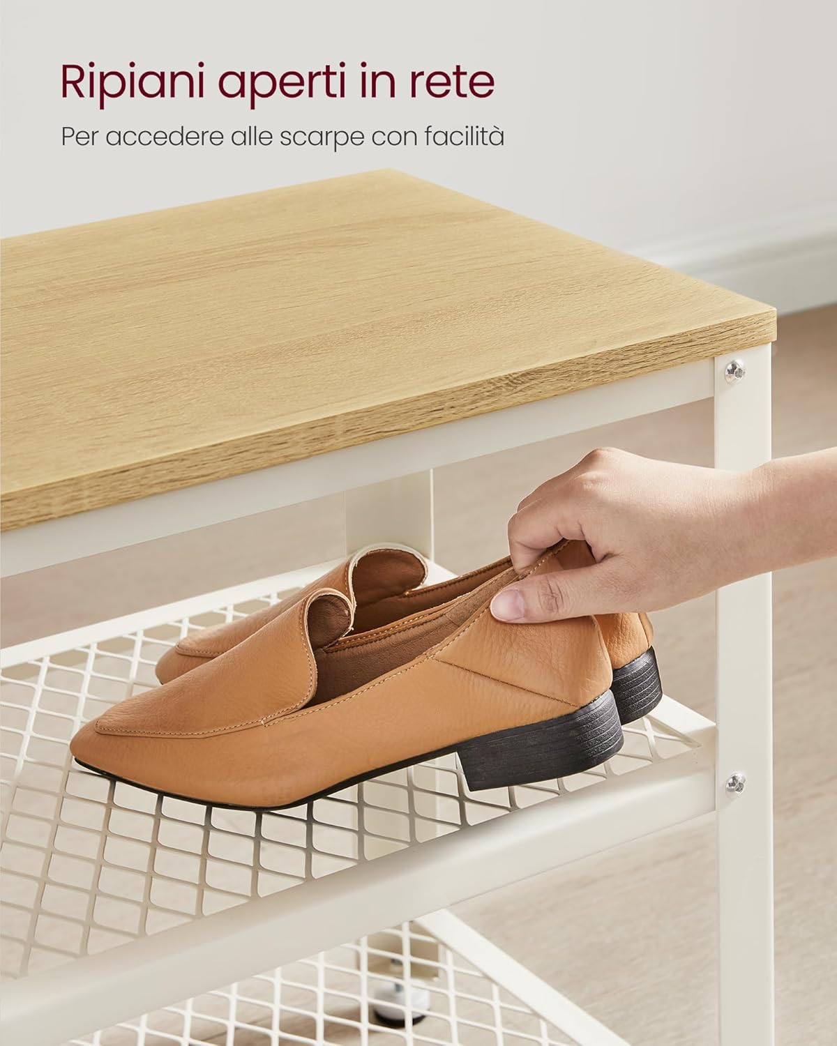 Thumbnail 4 de VASAGLE Panca per Scarpe 73x30x45 cm
