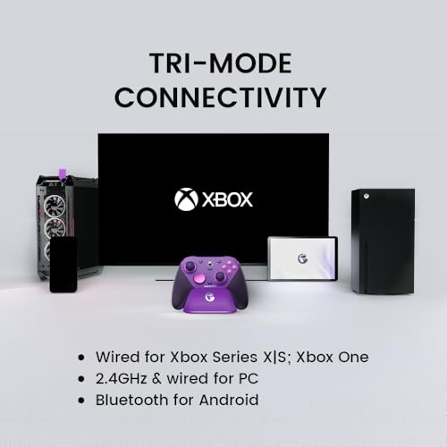 Detalle de GameSir G7 Pro Manette Xbox Filaire/PC Sans Fil, TMR, Violet – Multi-Plateformes et Esport