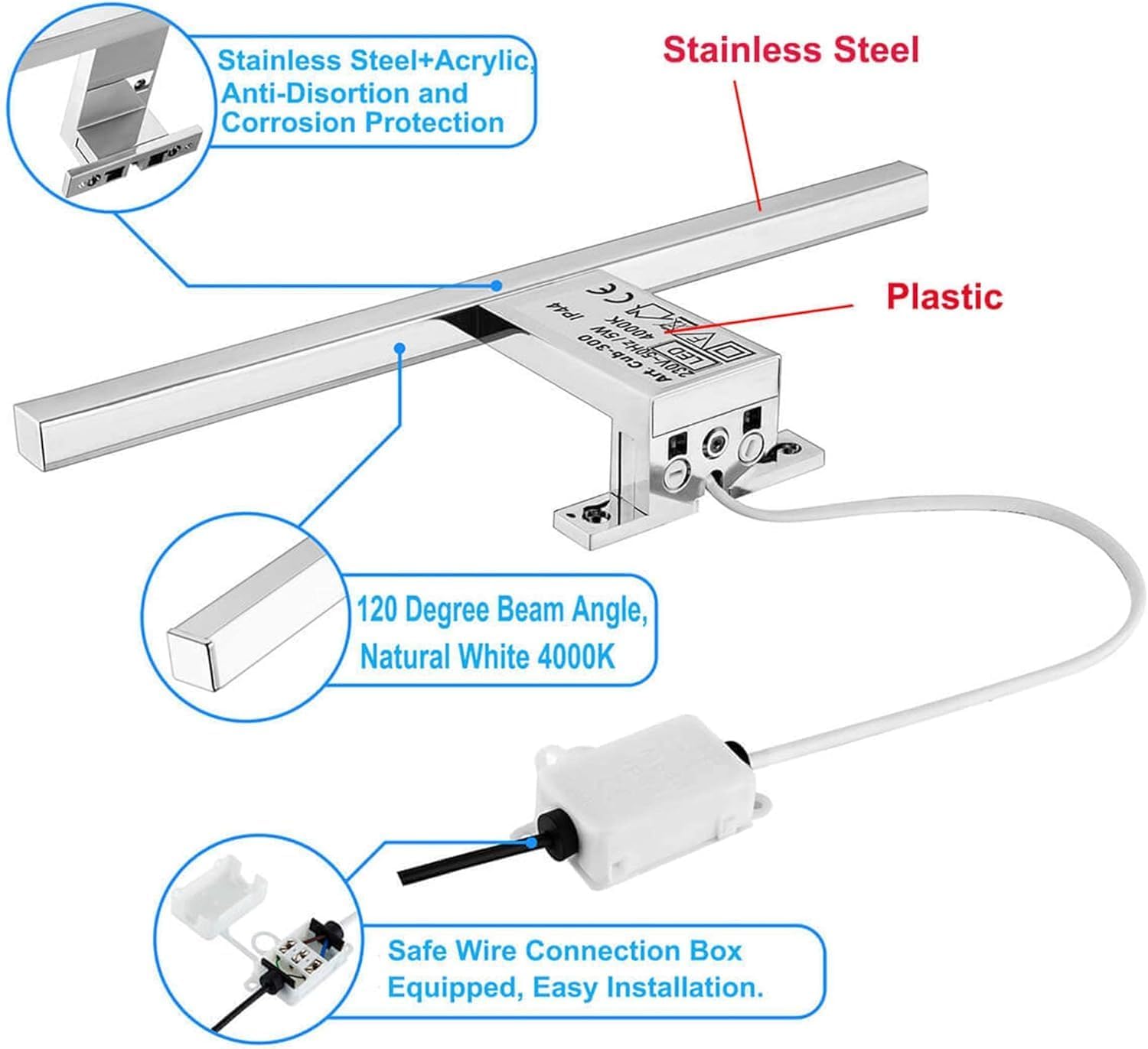 Detalle 2 de Aogled Lampada specchio LED 5W 30 cm