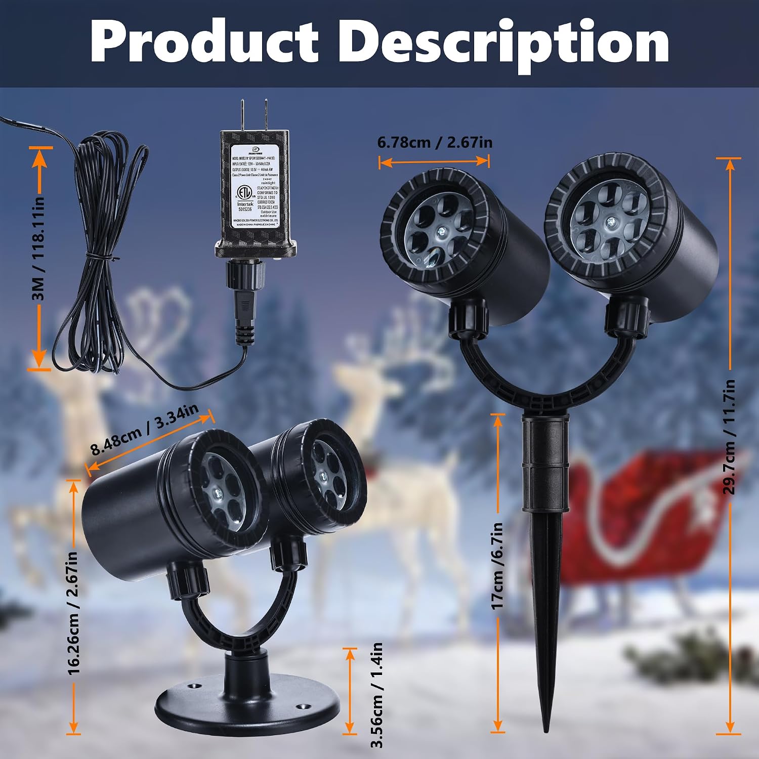 Thumbnail 6 de Toodour Christmas Projector Lights, Double Head