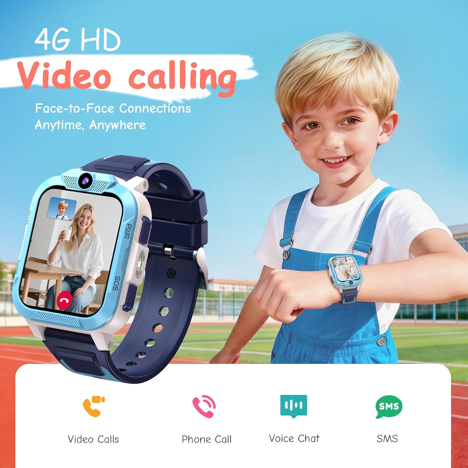 Detalle 2 de Kids Smart Watch 4G with GPS, SOS and Educational Games