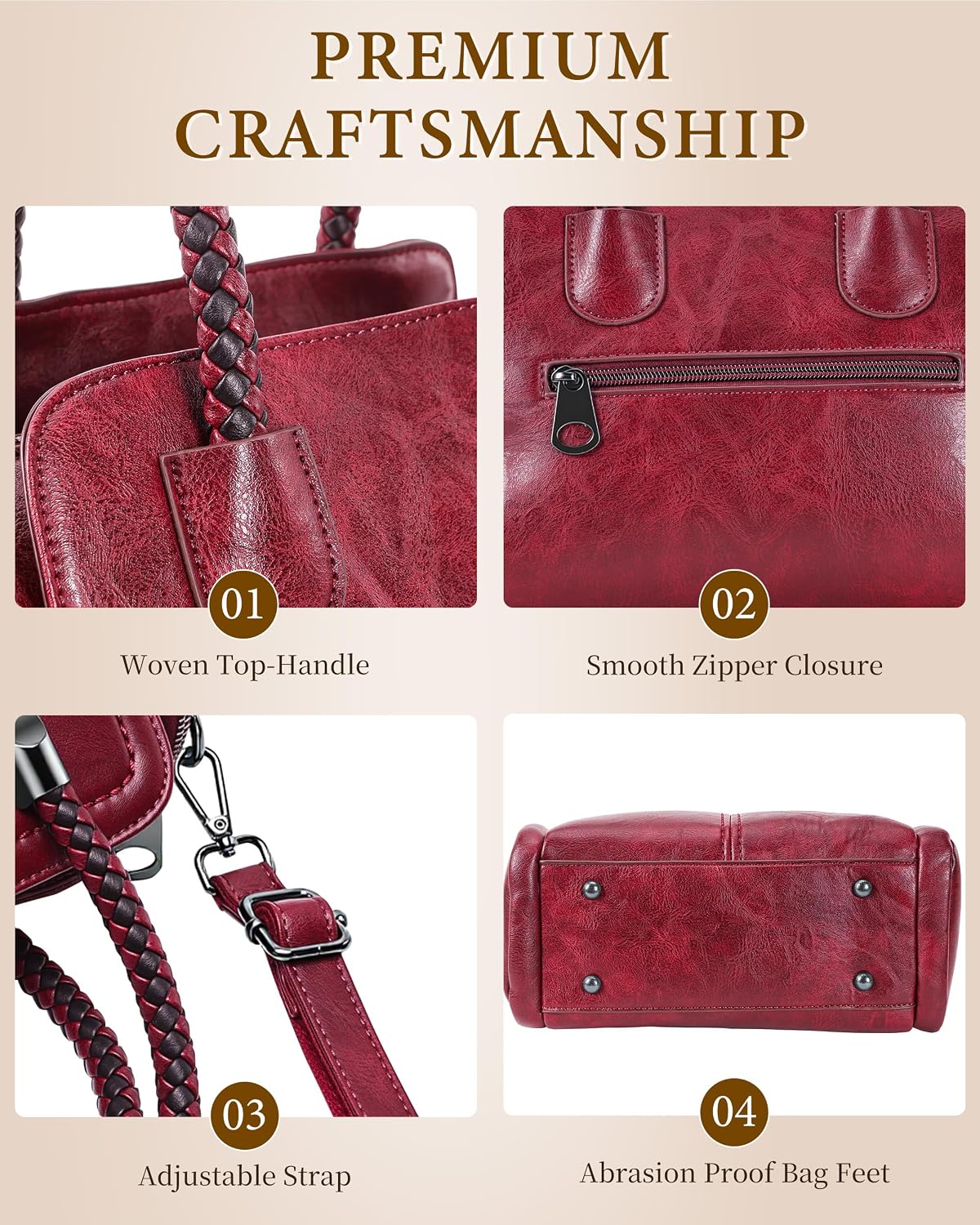 Detalle de DesKimdo Handbag in PU Vegan Leather