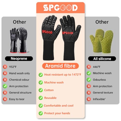 Thumbnail 4 de SPGOOD Guantes BBQ 800 ℃ L/XXL