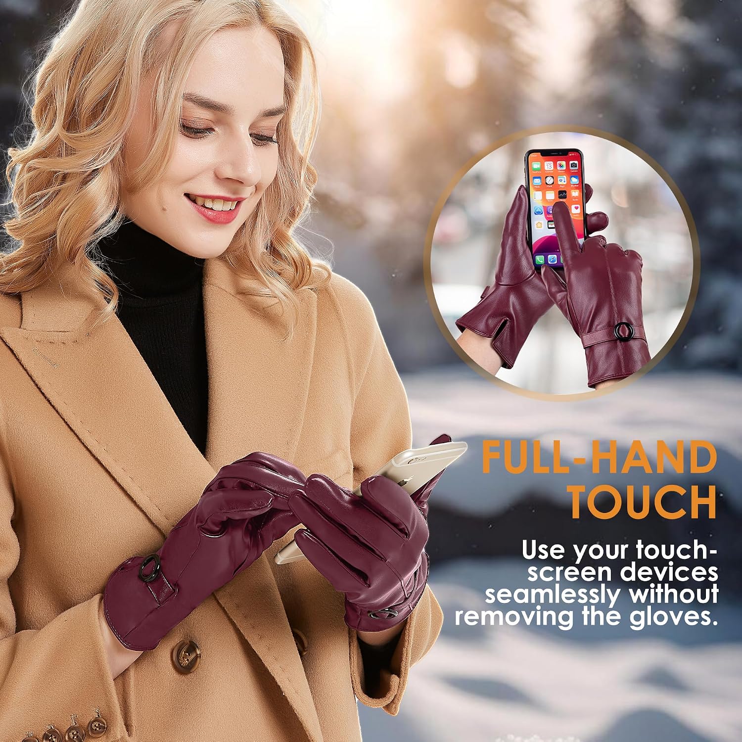 Thumbnail 2 de Dsane Women's Leather Gloves
