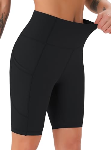 Thumbnail 3 de JOYSPELS Womens High Waist Cycling Shorts with Pockets – Black, XXL
