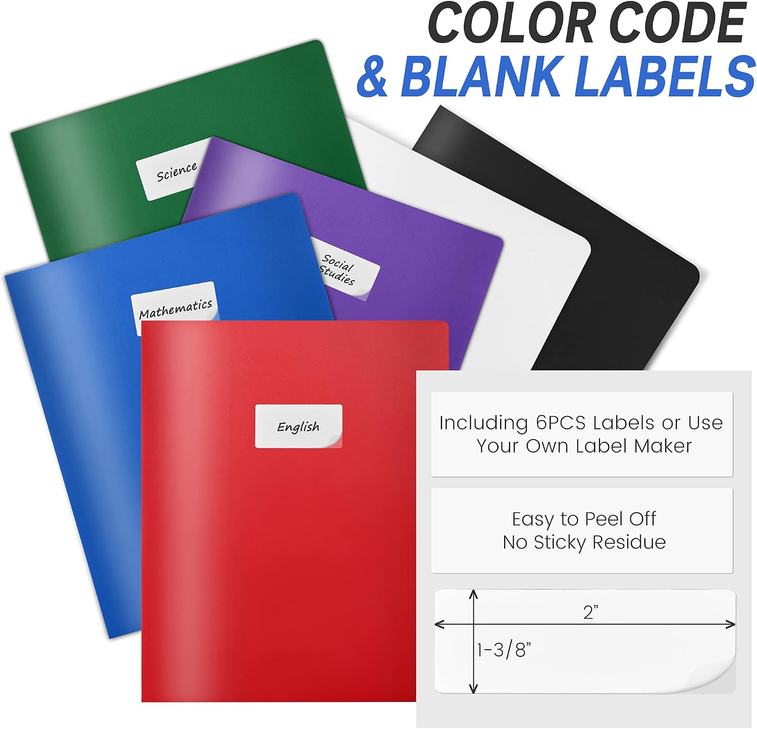 Detalle de Sooez Pocket Folders 7-Pack