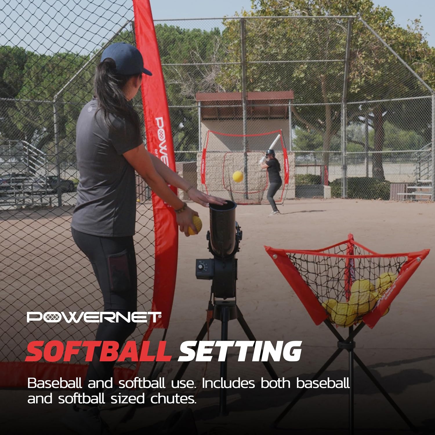 Thumbnail 6 de PowerNet Launch F-lite Baseball and Softball Pitching Machine