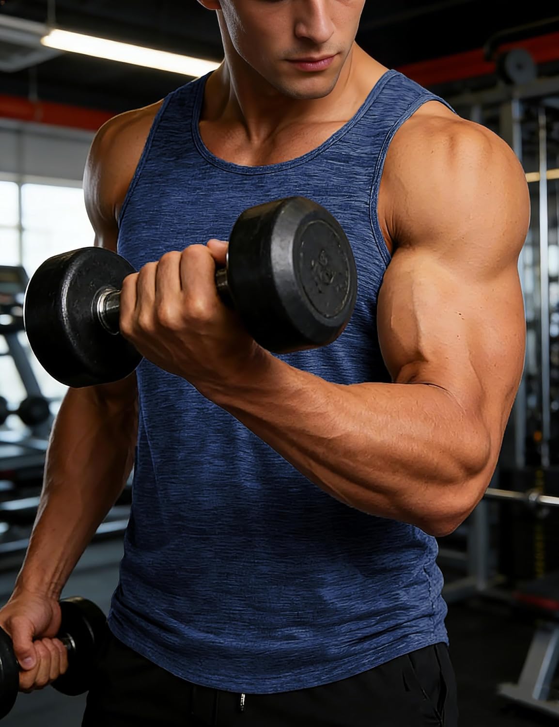 Thumbnail 1 de MAGCOMSEN Herren Tanktops leichtes Achselshirt Quick-Dry für Sport, Lauftraining & Fitness