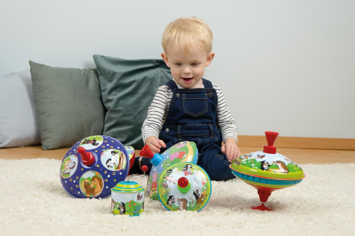 Detalle 2 de Lena tin Toys Brummkreisel Ø19 cm Maulwurf