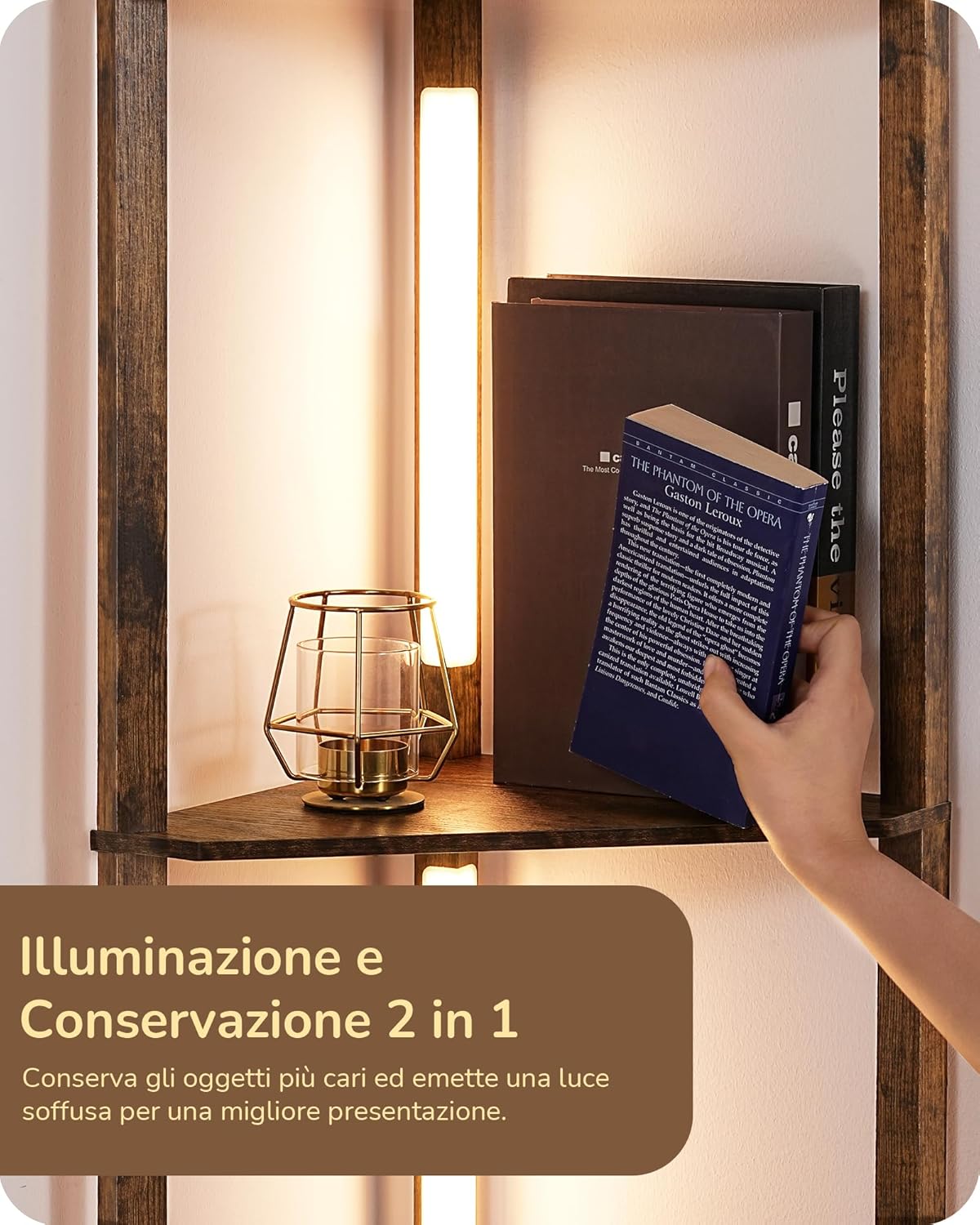 Thumbnail 3 de EDISHINE Lampada da Terra con Ripiani: illuminazione modulare e stile discreto per soggiorno