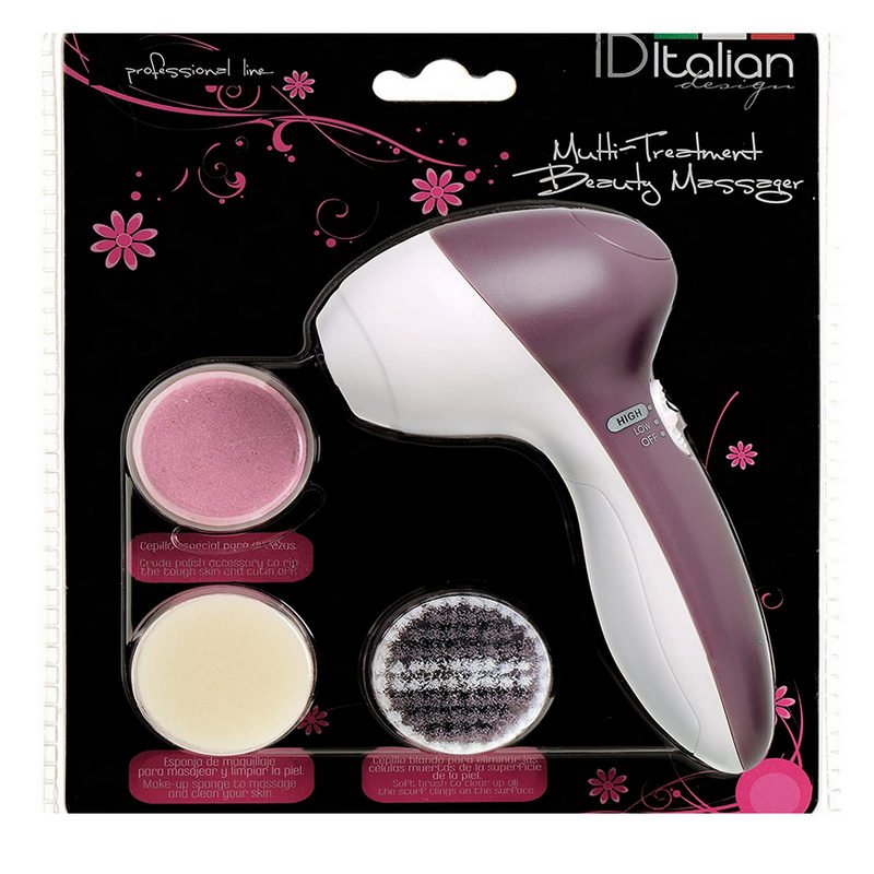Detalle 2 de Italian Design Limpiador Facial + 3 Cabezales – multiuso para limpieza y masaje facial