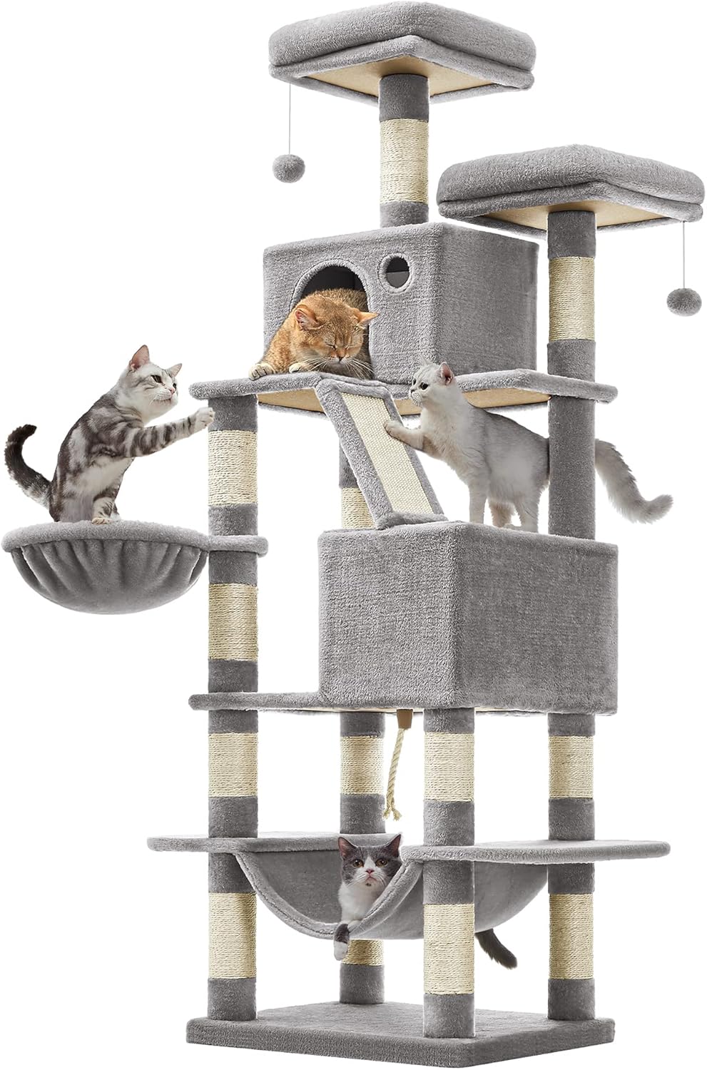 Detalle de Feandrea PCT165W01 Árbol para gatos 168 cm