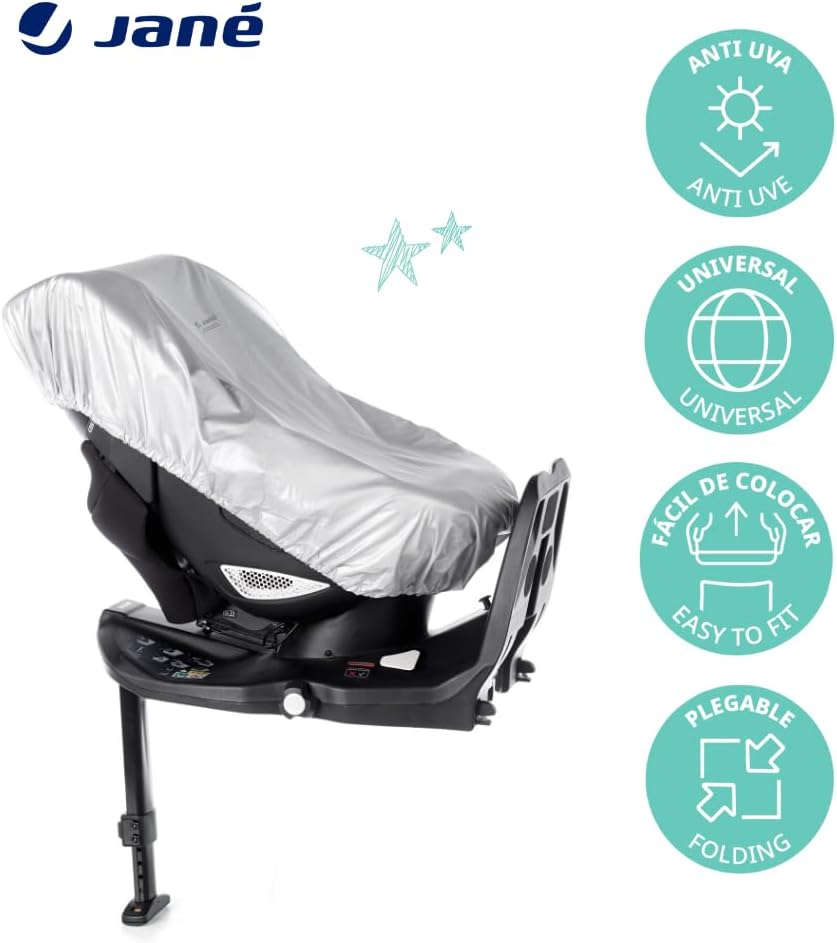 Detalle de Jané Housse Anti-Chaleur Siège Auto Bébé Universelle – Protection UV, Réduit la Température, Gris