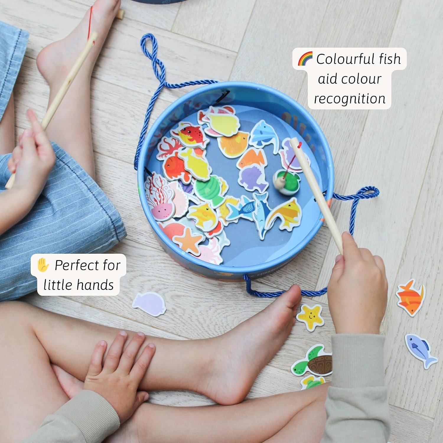 Thumbnail 4 de Jaques of London Magnetic Fishing Game (Wooden Catch & Count) for Toddlers 3–5