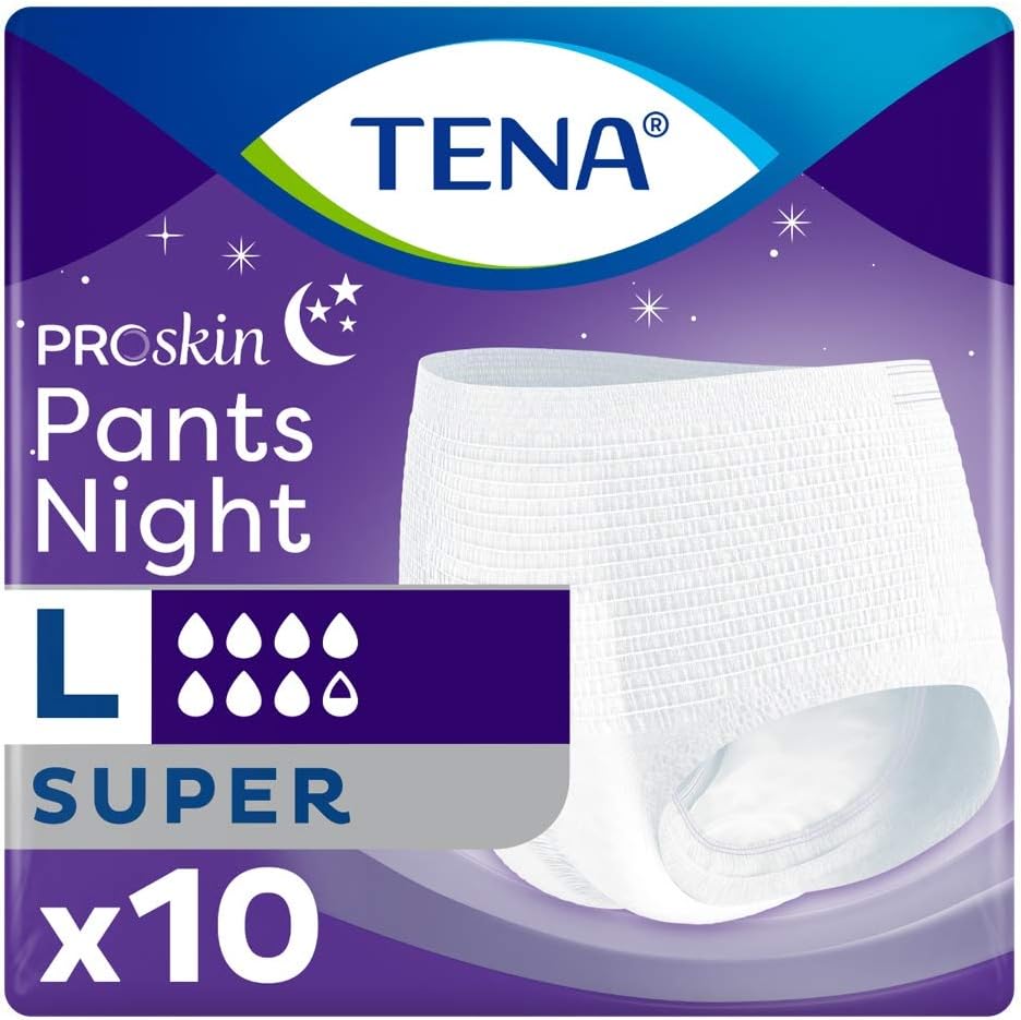 Detalle de TENA Unisex Pants Plus, Large — Moderate to Heavy Bladder Weakness, 56 Pairs (14 x 4 packs) for Active Everyday Life