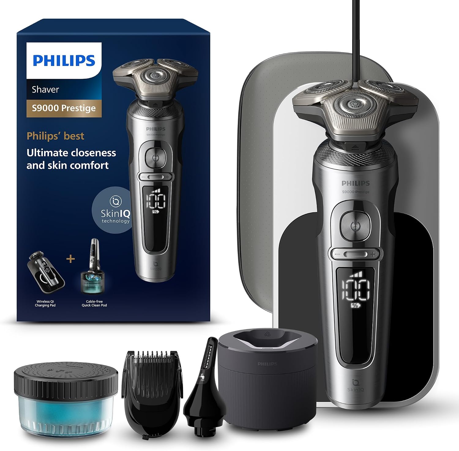 Detalle de Philips Series 9000 Prestige SP9885/35 electric shaver 🪒