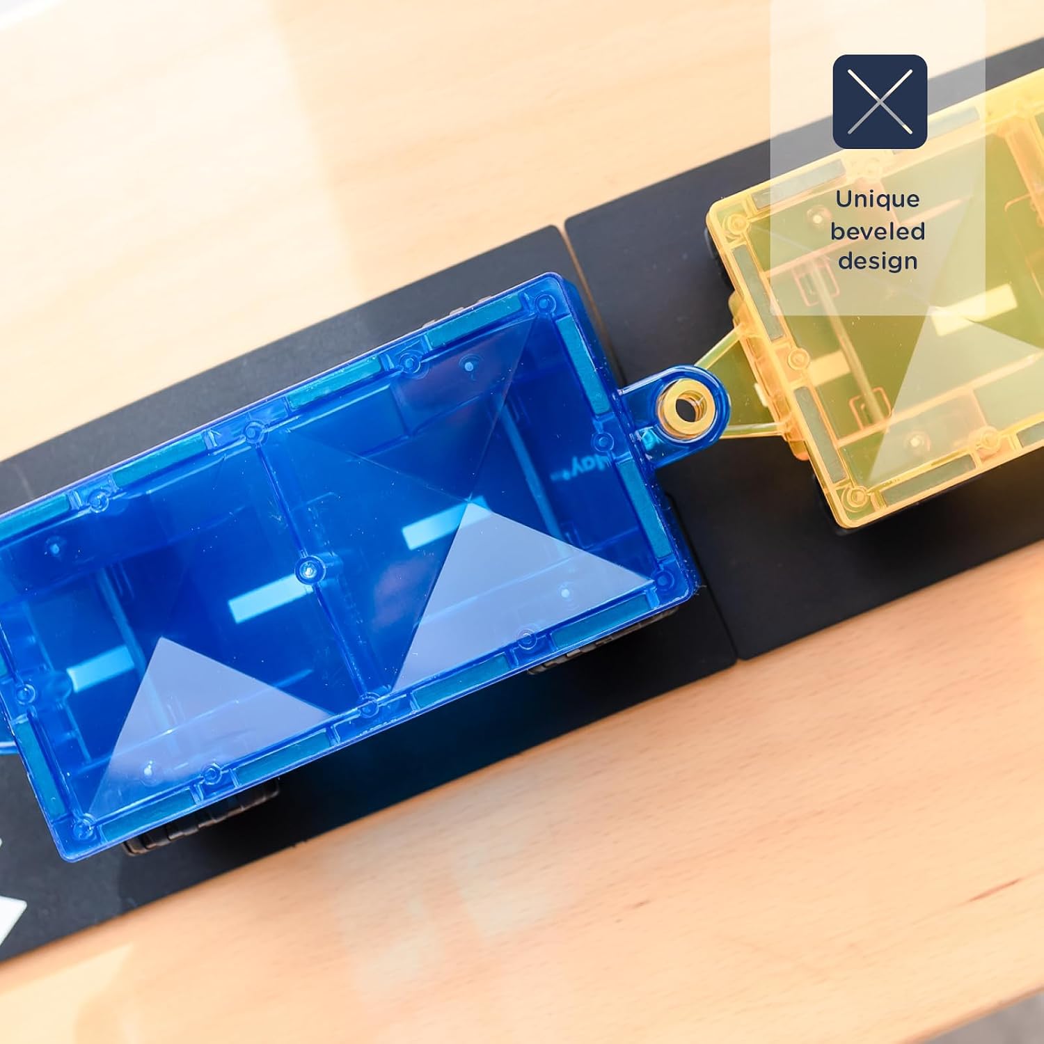 Detalle de CONNETIX – Pack de 2 tuiles magnétiques « Voiture » Arc-en-Ciel