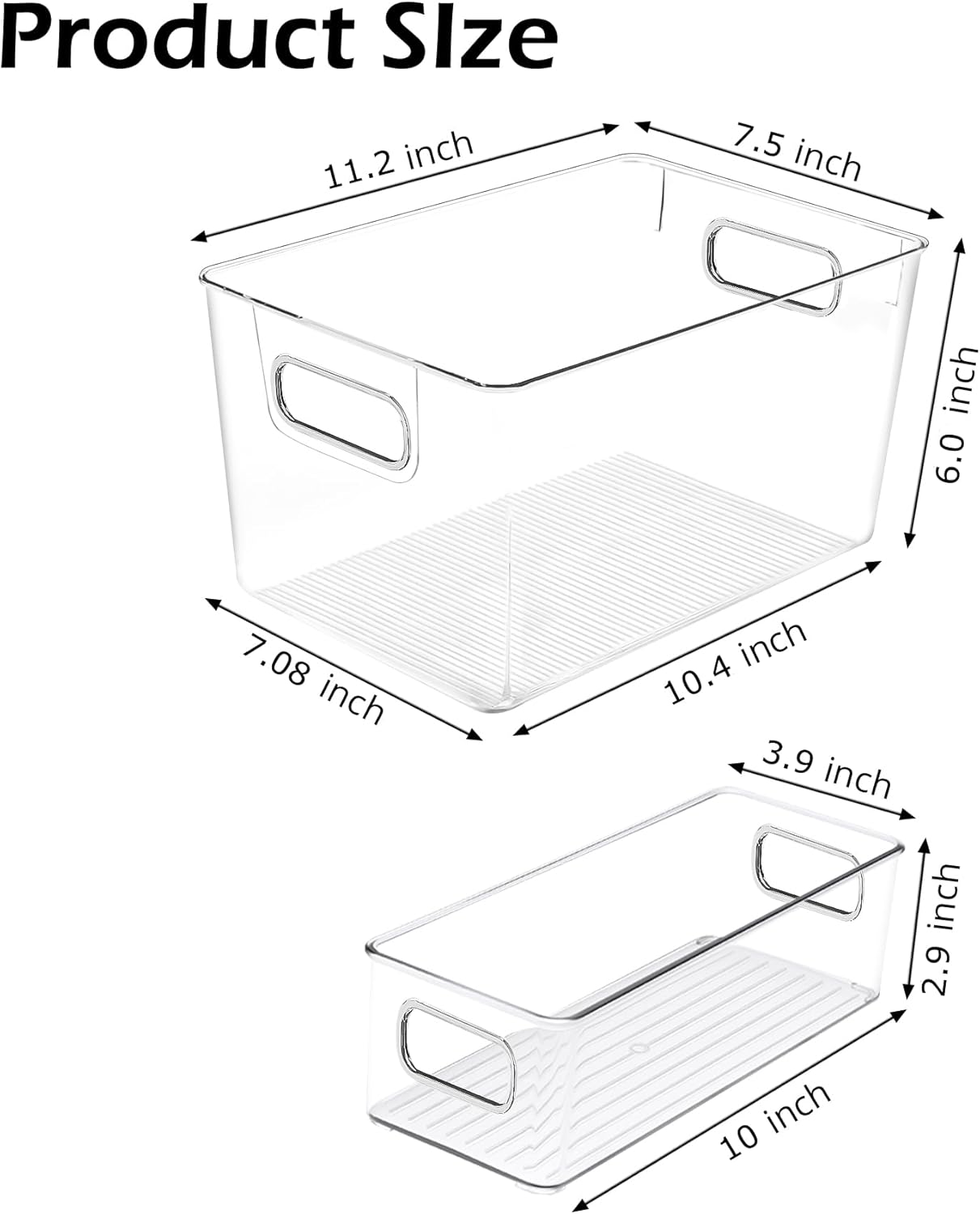Thumbnail 5 de SKTKSE Clear Plastic Storage Bins 8 Pack – Pantry & Refrigerator Organizers