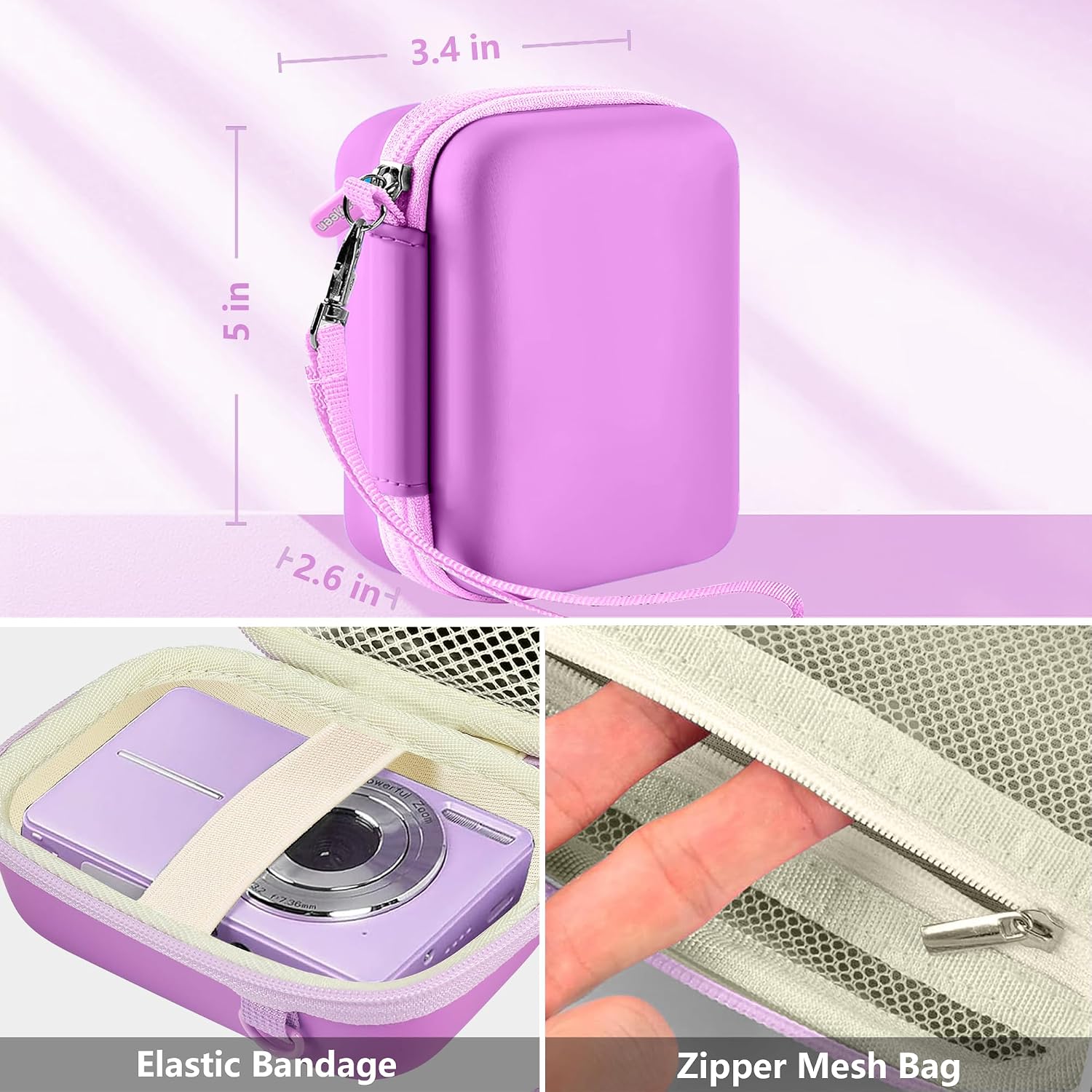 Detalle 2 de Digitalkamera-Tasche 11,7 cm EVA Lila