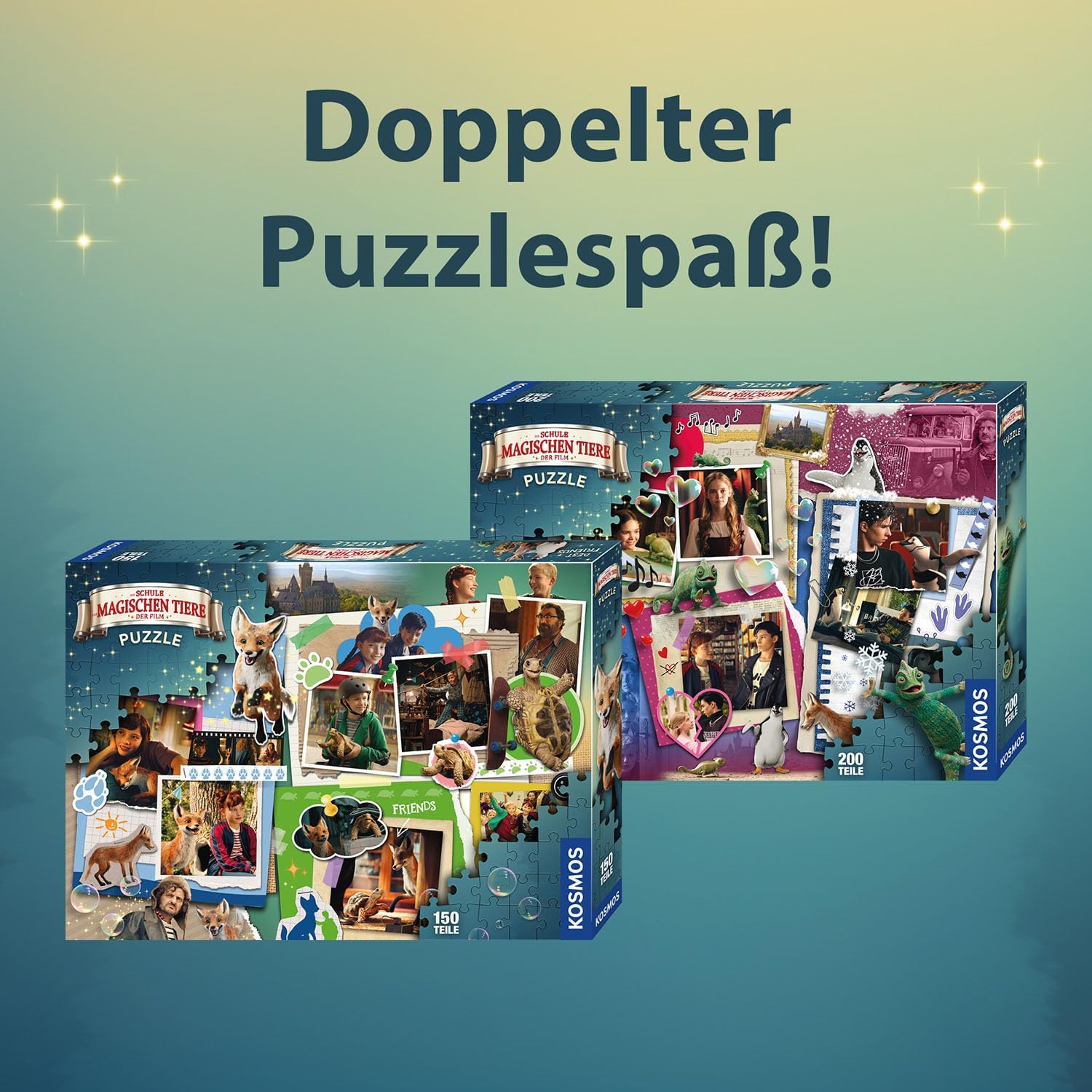 Detalle de KOSMOS 684440 Die Schule der magischen Tiere – Puzzle 150 Teile, Beste Freunde