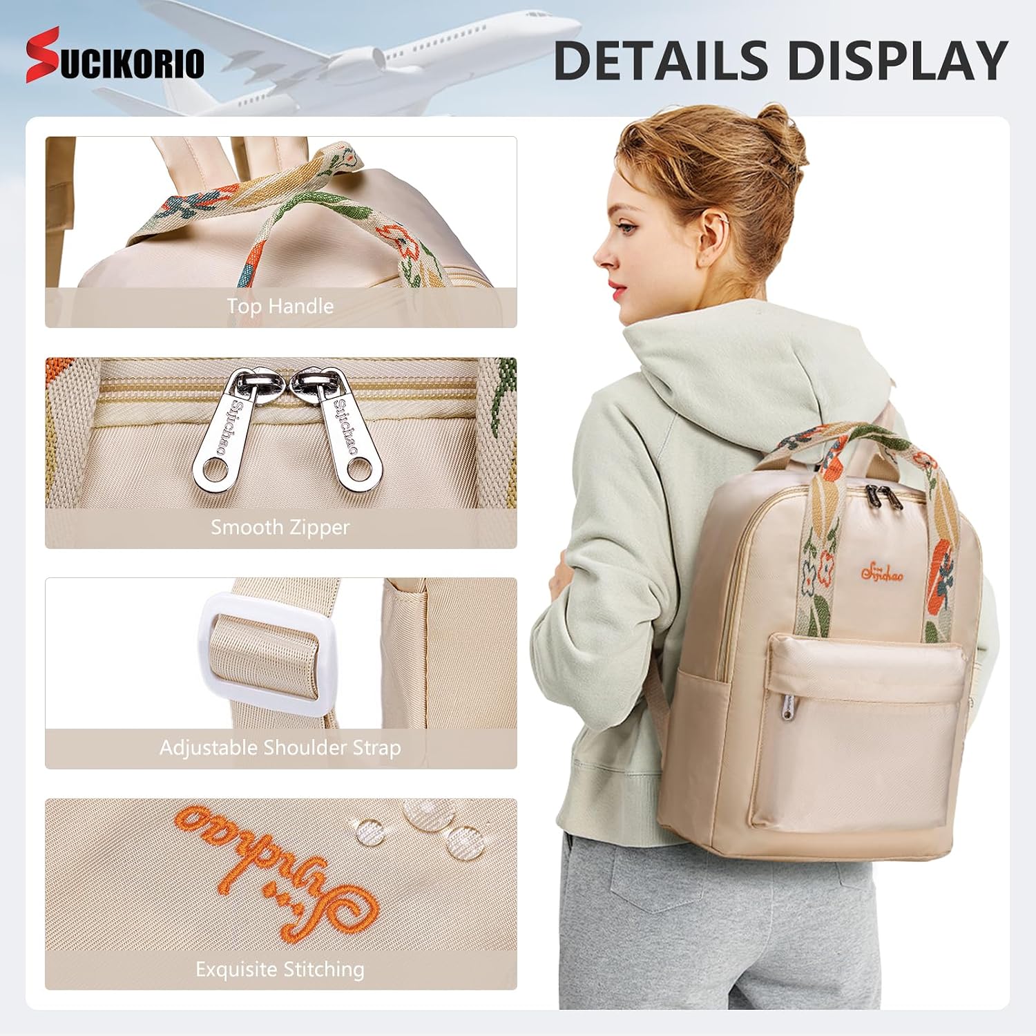 Thumbnail 4 de SUCIKORIO 40x30x15cm underseat travel backpack with 14-inch laptop compartment