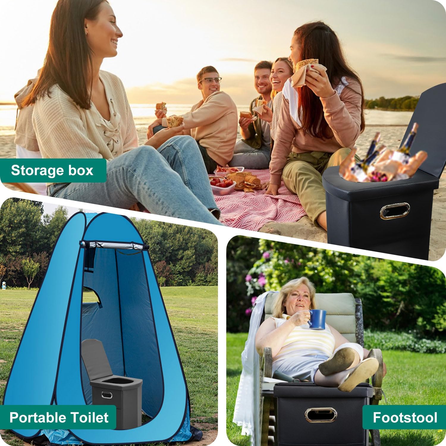 Thumbnail 5 de Ann Katy Upgrade XL Portable Toilet for Adults: Extra Large, Foldable & Travel-Friendly