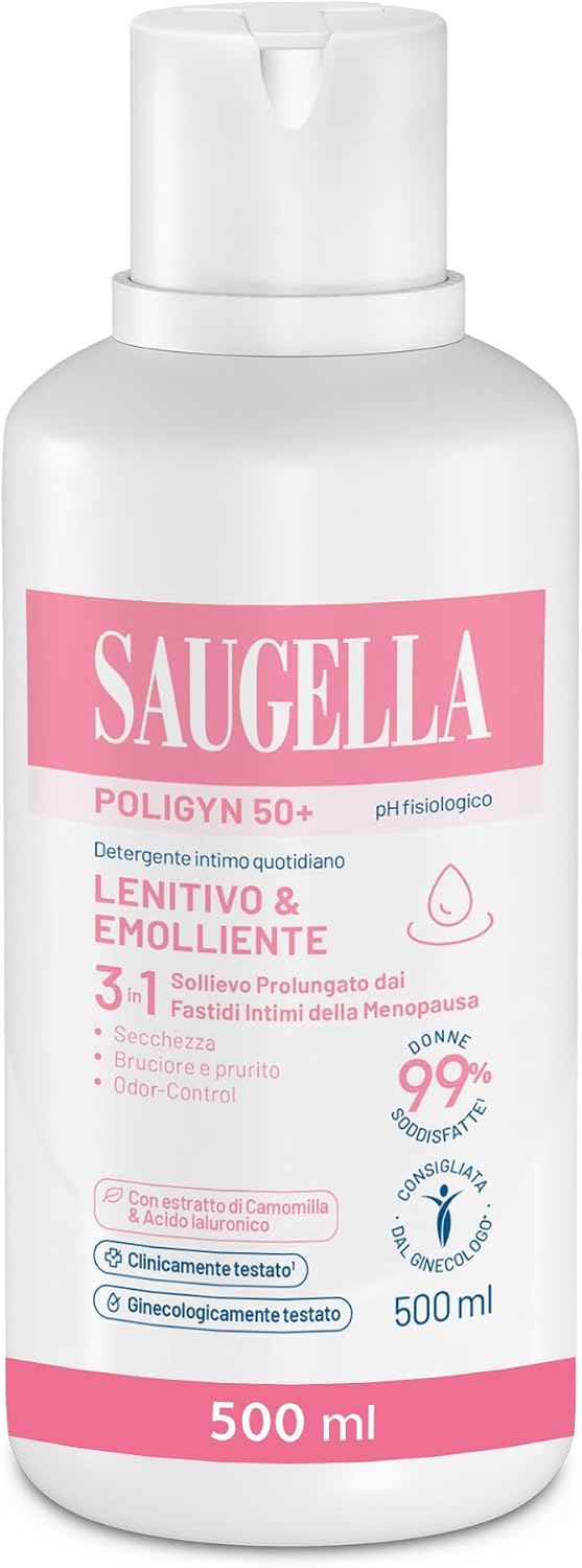 Saugella Poligyn Detergente Intimo Emolliente e Lenitivo 500 ml