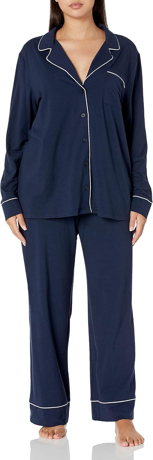Thumbnail 6 de Amazon Essentials Women's Cotton Modal Long-Sleeve Shirt and Full-Length Bottom Pyjama Set