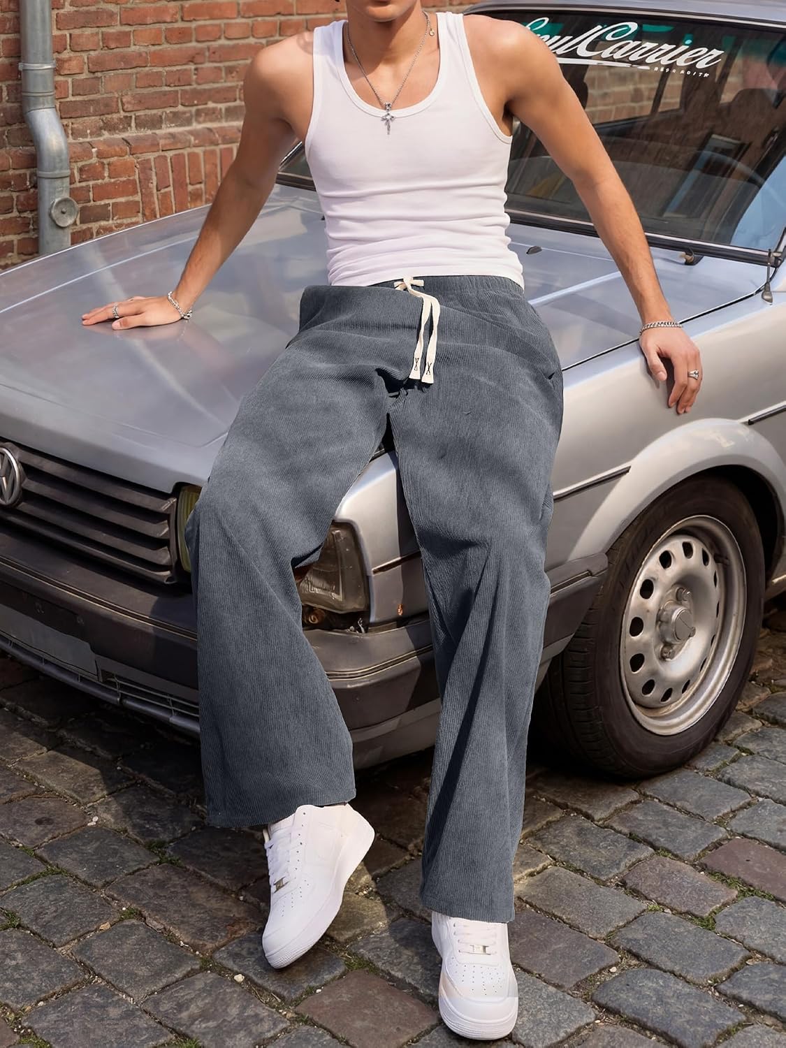 Thumbnail 4 de JMIERR Mens Corduroy Pants