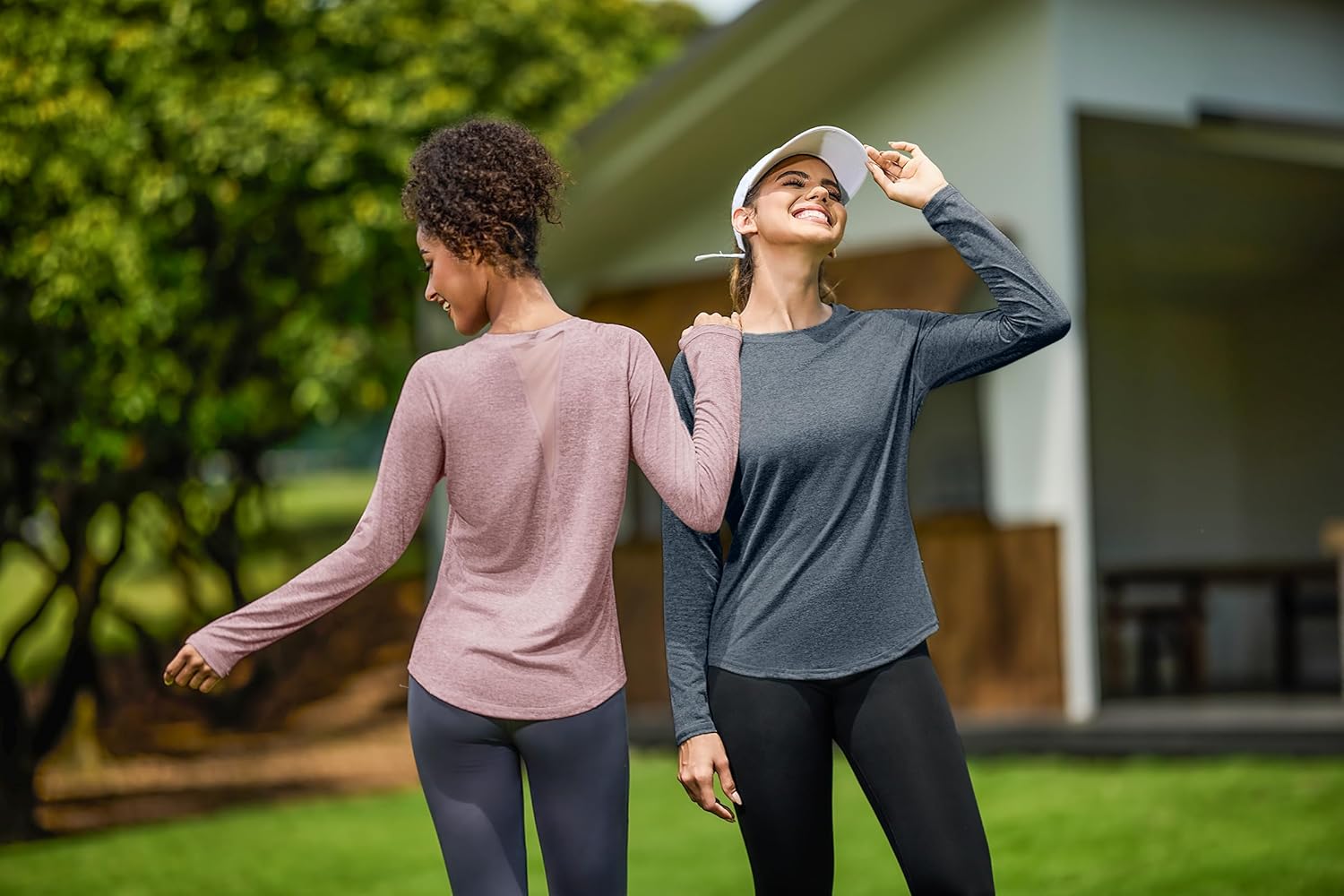 Thumbnail 1 de Gyabnw Sport Damen-Langarmshirt aus Funktionsstoff mit Mesh-Rücken – für Fitness, Lauf- und Wandereinsatz