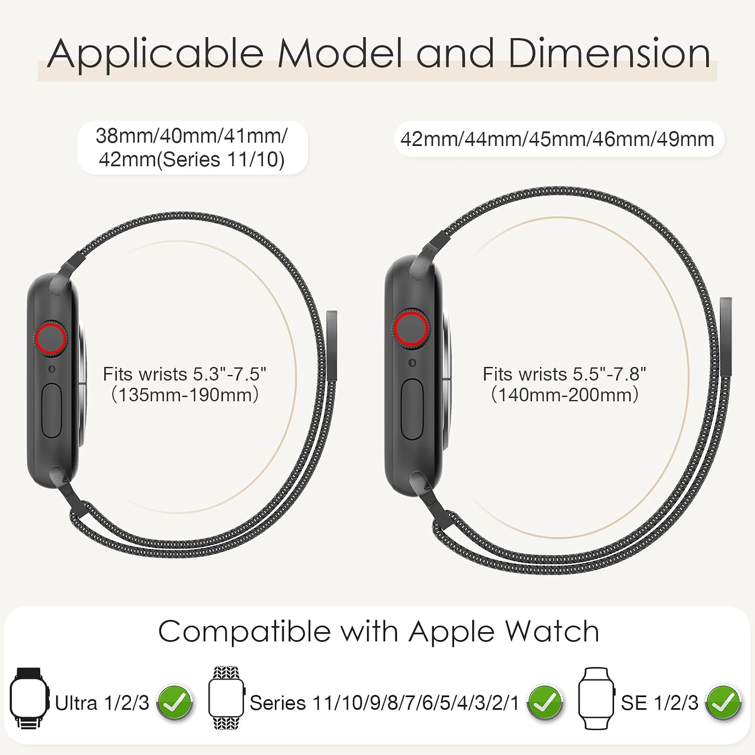 Detalle 2 de Milanese Loop Band 40mm Magnetic Closure