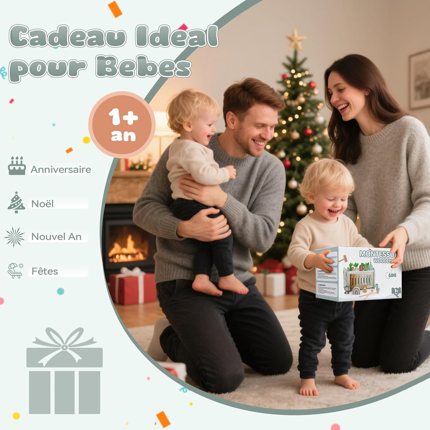 Thumbnail 5 de Jouet Montessori bois 6 en 1 à 1 an