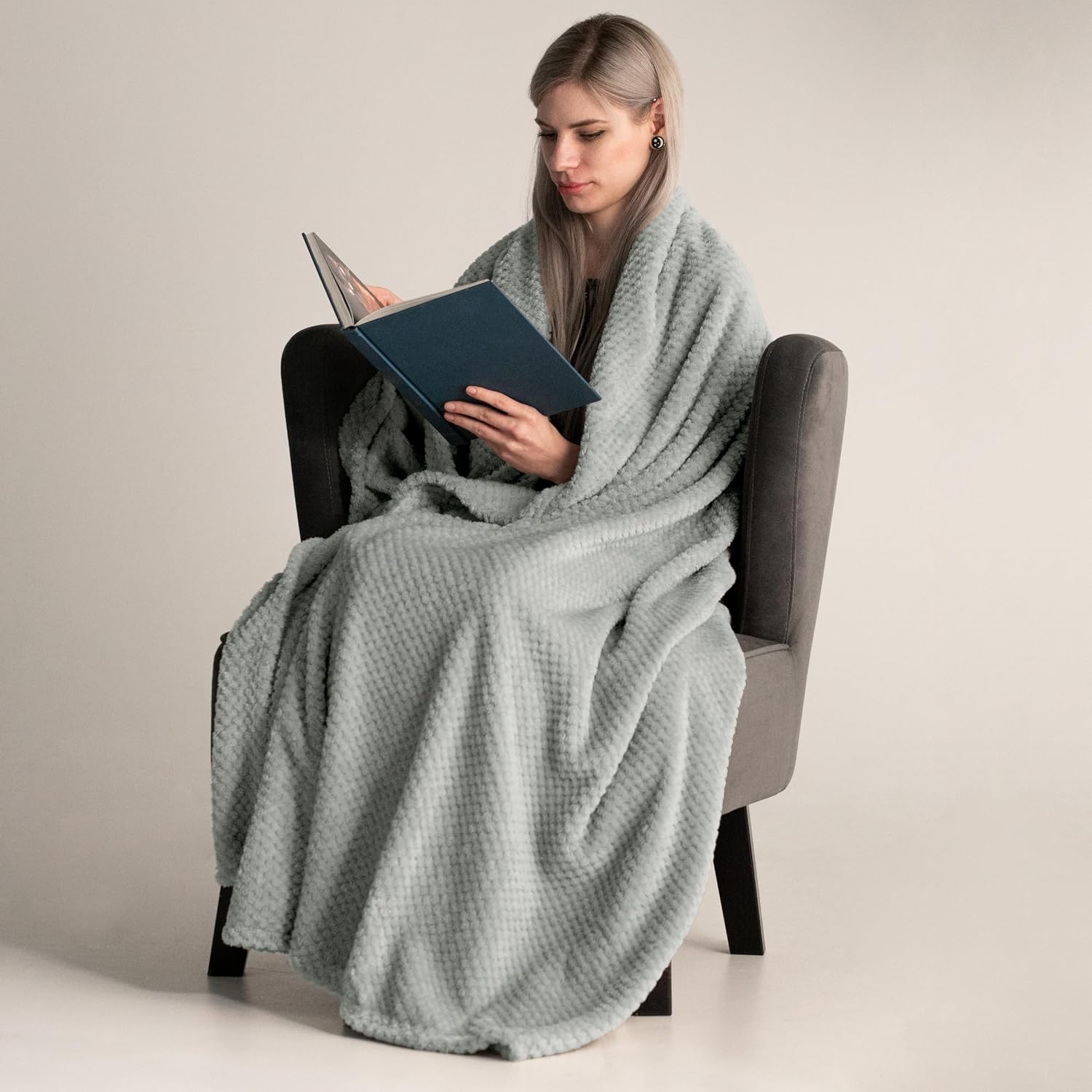 Thumbnail 3 de DecoKing RESTILO Kuscheldecke 70x150 cm – Microfaser, grau anthrazit