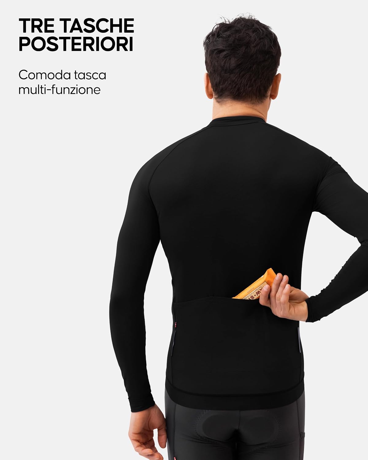 Detalle 2 de DANISH ENDURANCE Maglia da Ciclismo a Manica Lunga – Comfort, Traspirante e Riflettente per Uomo