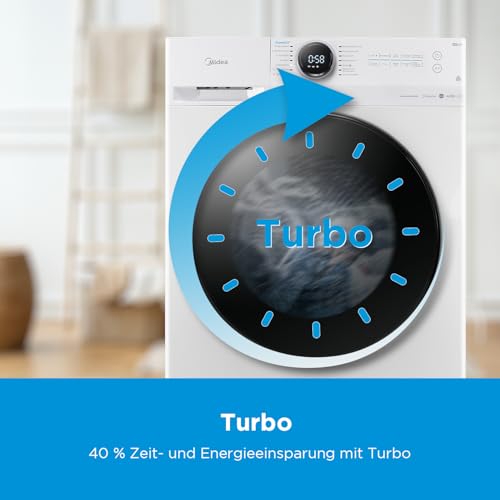 Detalle de Midea MF200W90WB-14A 9 kg Waschmaschine – Energieeffizienz A, weiß