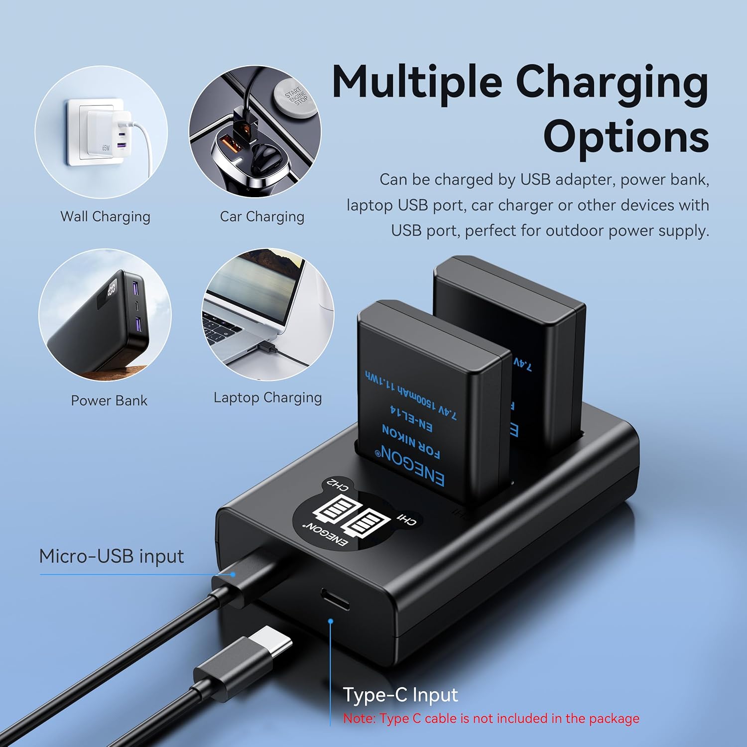 Detalle 2 de EN-EL14/EL14a batteria 1500 mAh