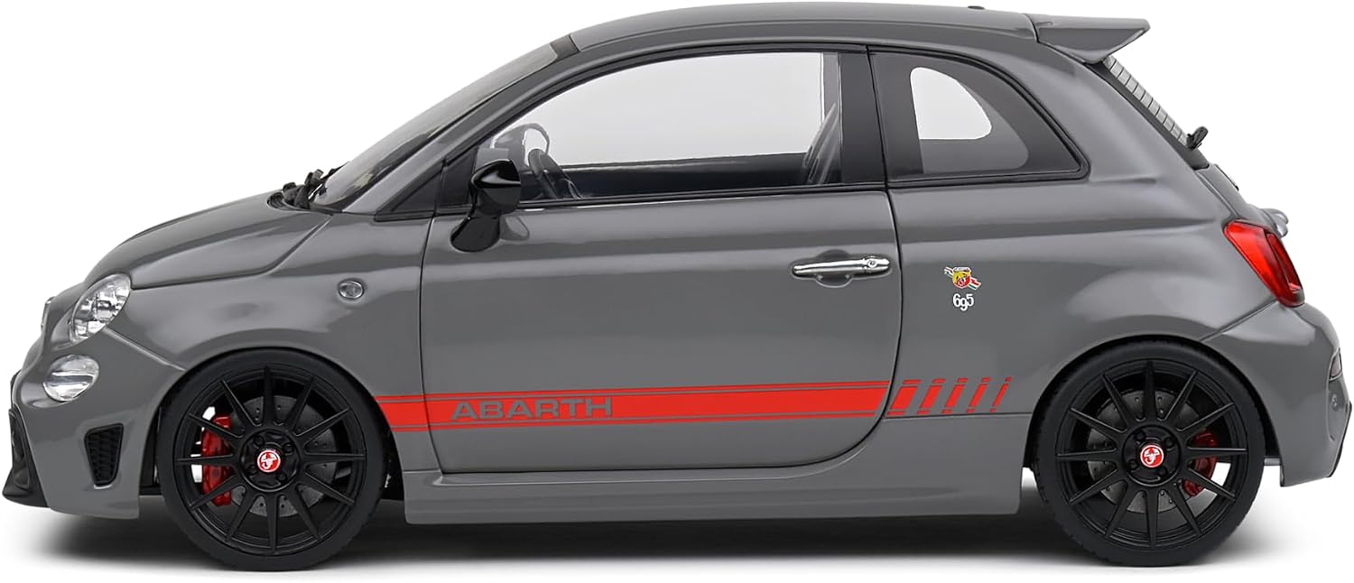 Detalle de Solido 1:18 Fiat 695 Abarth XSR Edition Yamaha Record Grey 2022 – metalowy model