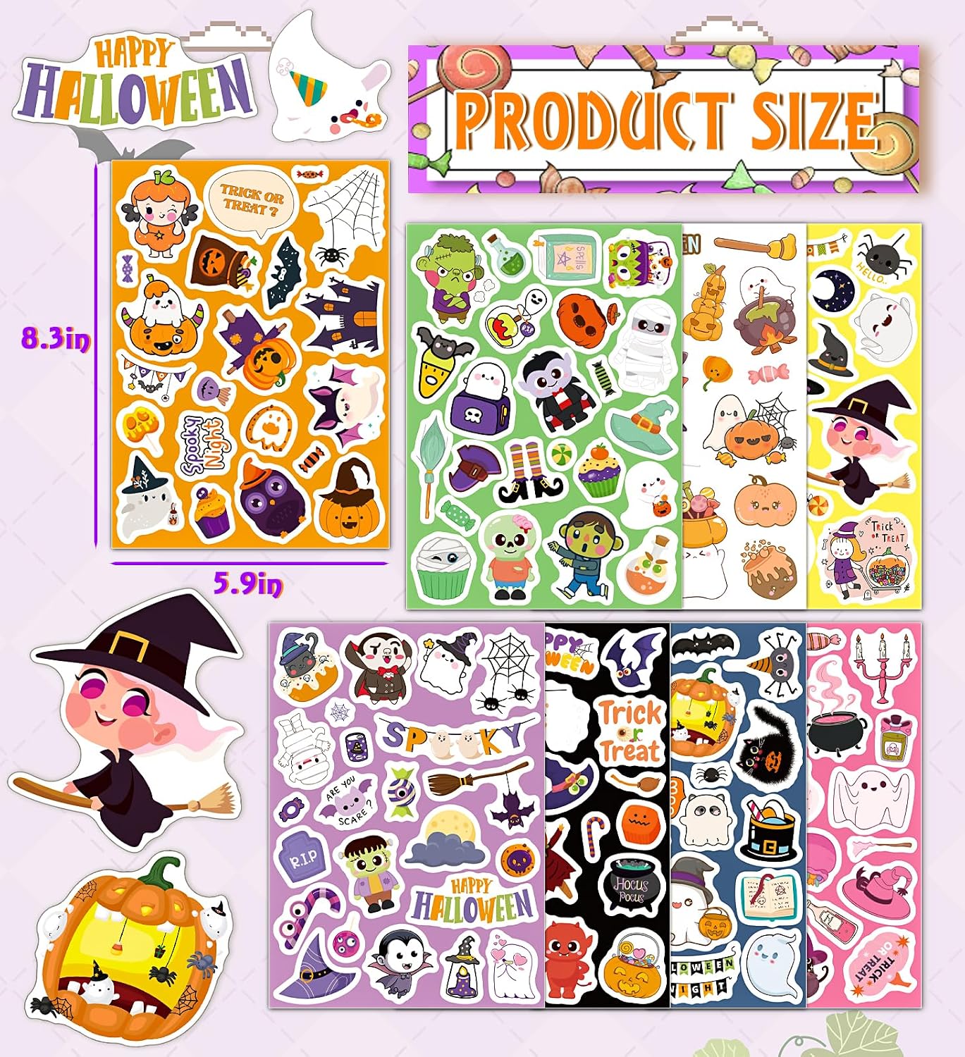 Detalle de Halloween Stickers, 24 Sheets