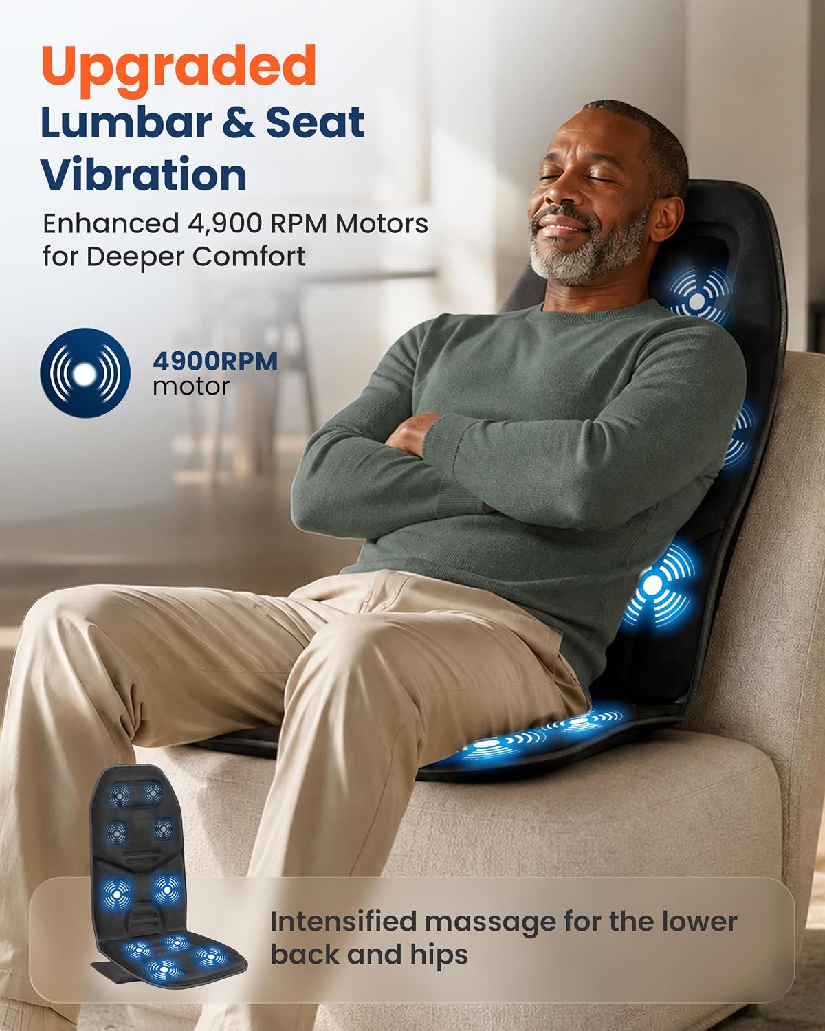 Detalle 2 de COMFIER Back Massager Seat Cushion 10-motor