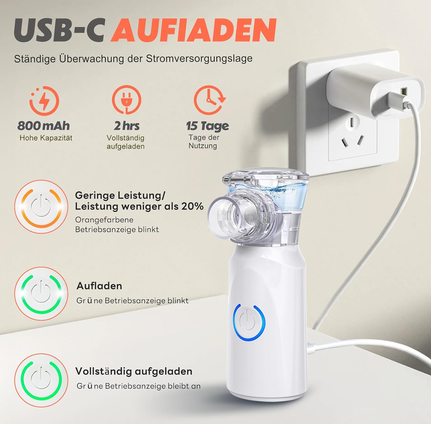 Detalle 2 de AU YAT Inhalationsgerät 86 g 🫁