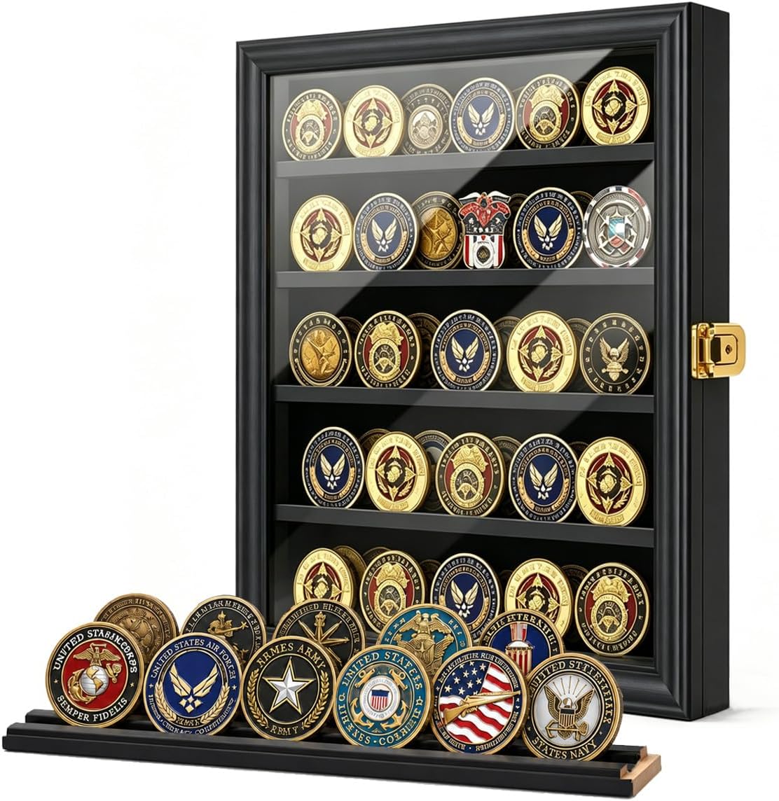 Detalle de Jinchuan Military Challenge Coin Display Case Small 🪙