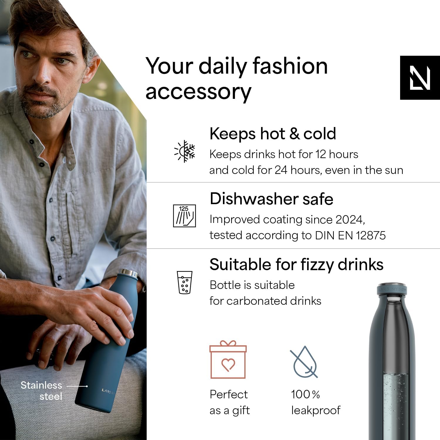 Thumbnail 1 de LARS NYSØM Ren 500ml insulated bottle
