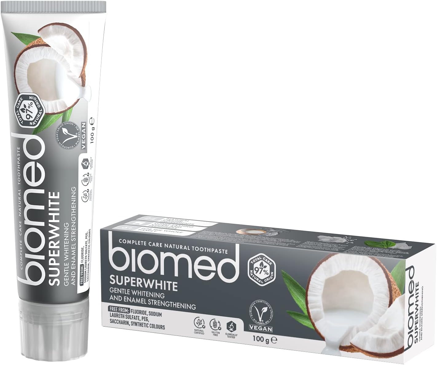 Detalle 2 de Biomed Superwhite 97% Natural Whitening Toothpaste 100g toothpaste 🪥