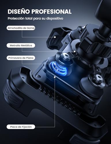 Detalle de Lamicall Soporte Móvil para Moto ✨ Antivibración y 360°