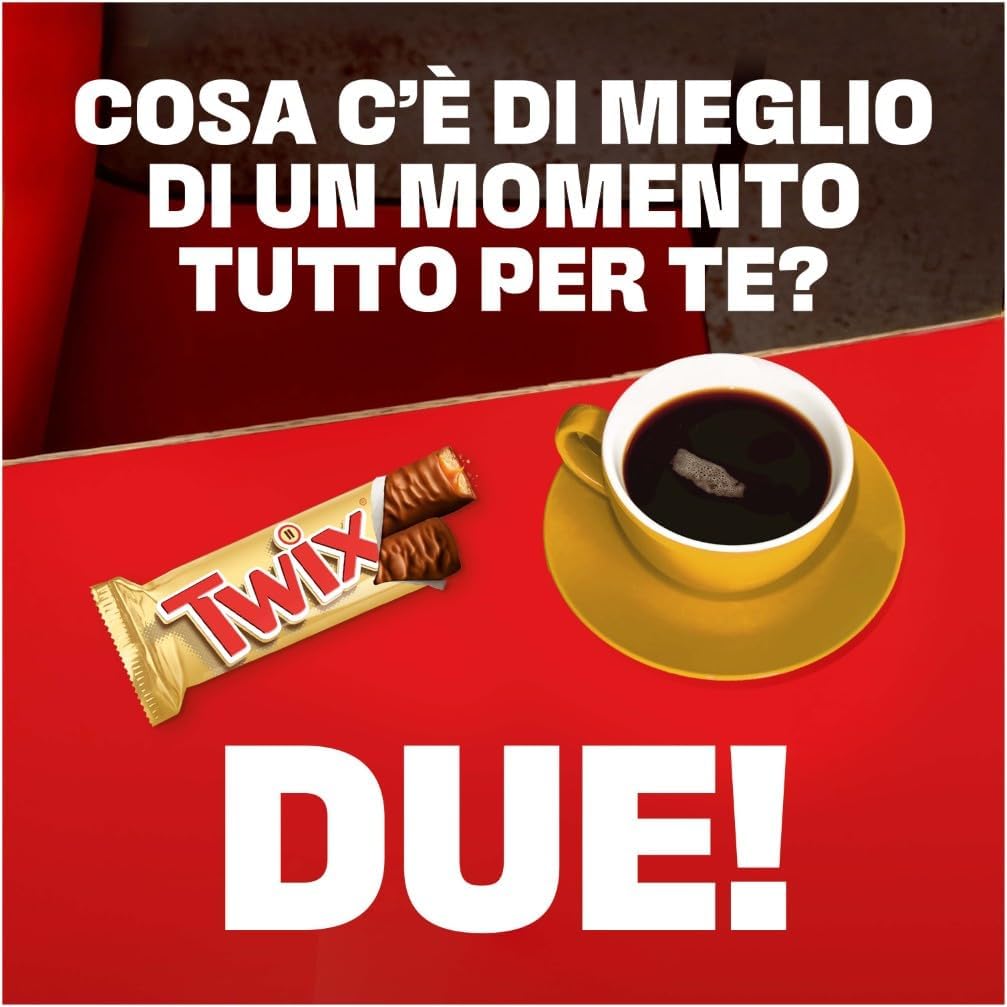 Thumbnail 4 de Twix Barretta Snack con Biscotto Croccante al Caramello e Cioccolato al Latte – 25x50 g (1250 g) – Nuova versione Natale 2025