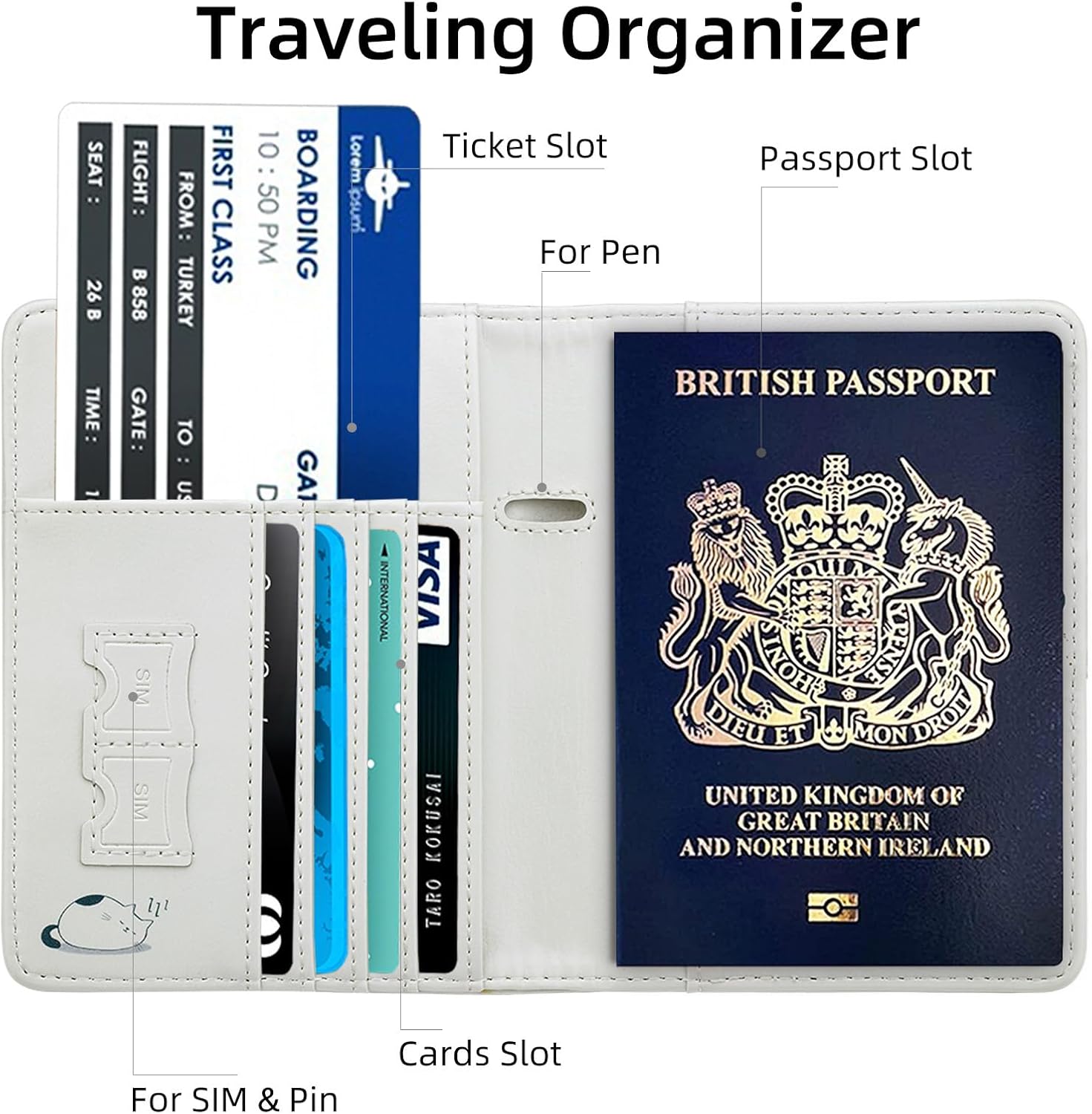 Thumbnail 2 de WALNEW Passport Holder PU Leather 4.2x5.6" 📘