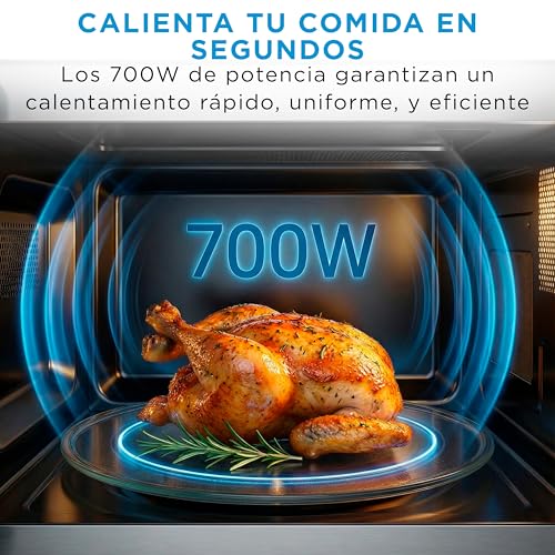 Thumbnail 2 de Midea microondas sobremesa de 20 litros y 700 W sin grill (plato giratorio, descongelación)