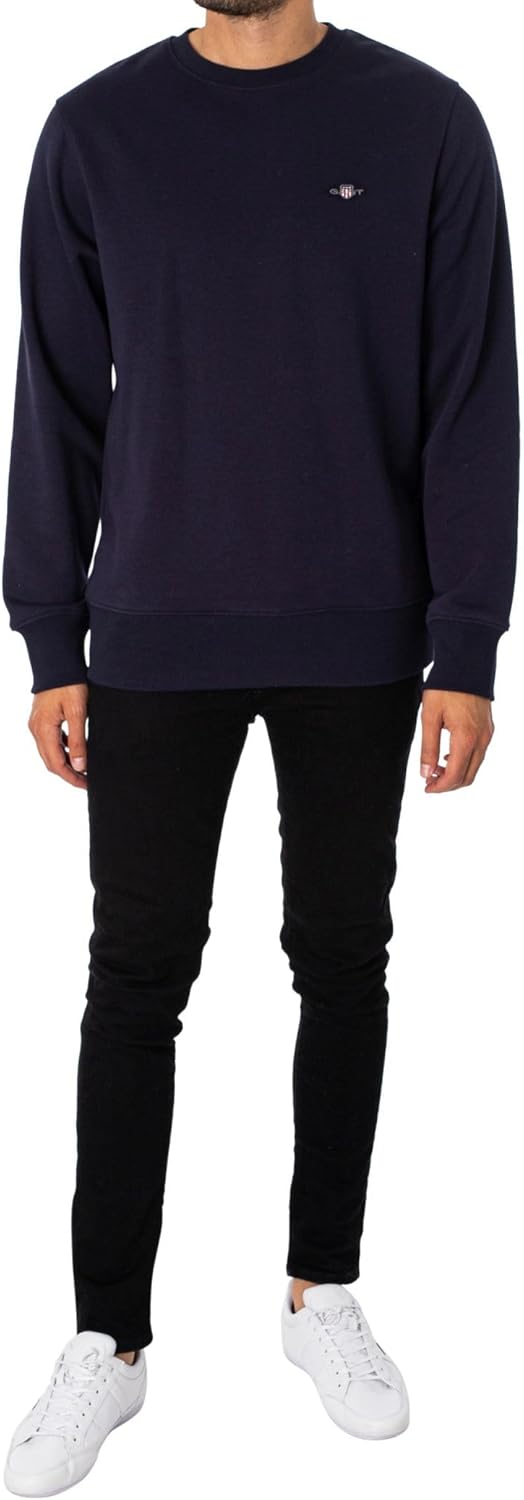 Thumbnail 5 de GANT Men’s Shield Crew Neck Sweater in loopback cotton blend